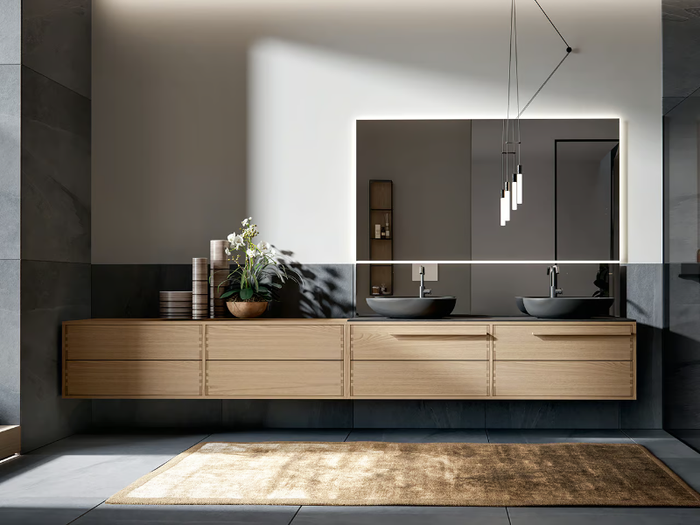 ADE 001 - Wall-mounted vanity unit with drawers _ Edoné by Agorà